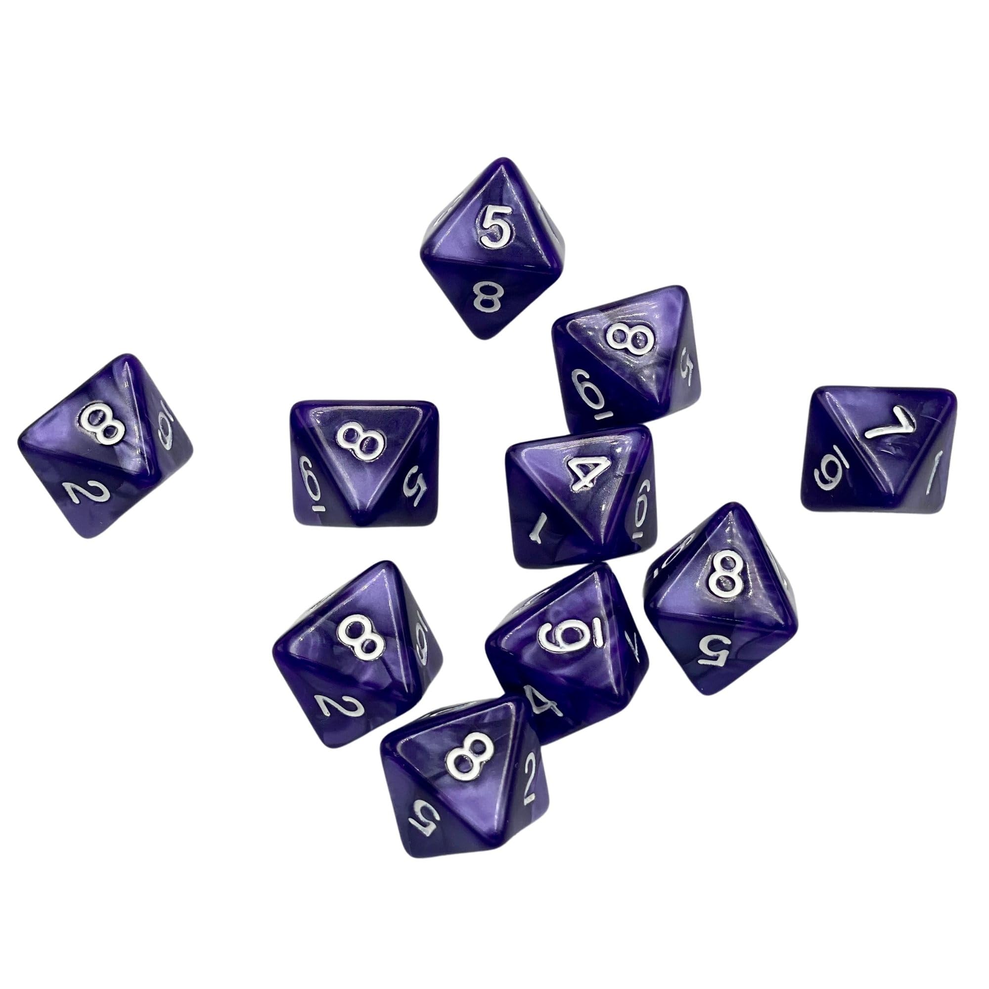 D8 Polyhedral Dice Set for Party Table Board Games - 8-Sided Dice
